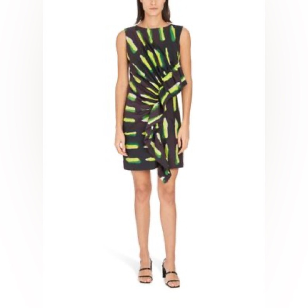 DRIES VAN NOTEN Len Lye Dyvan Mini Dress Ruffle Sleeveless POLAND🇵🇱MADE Size 36